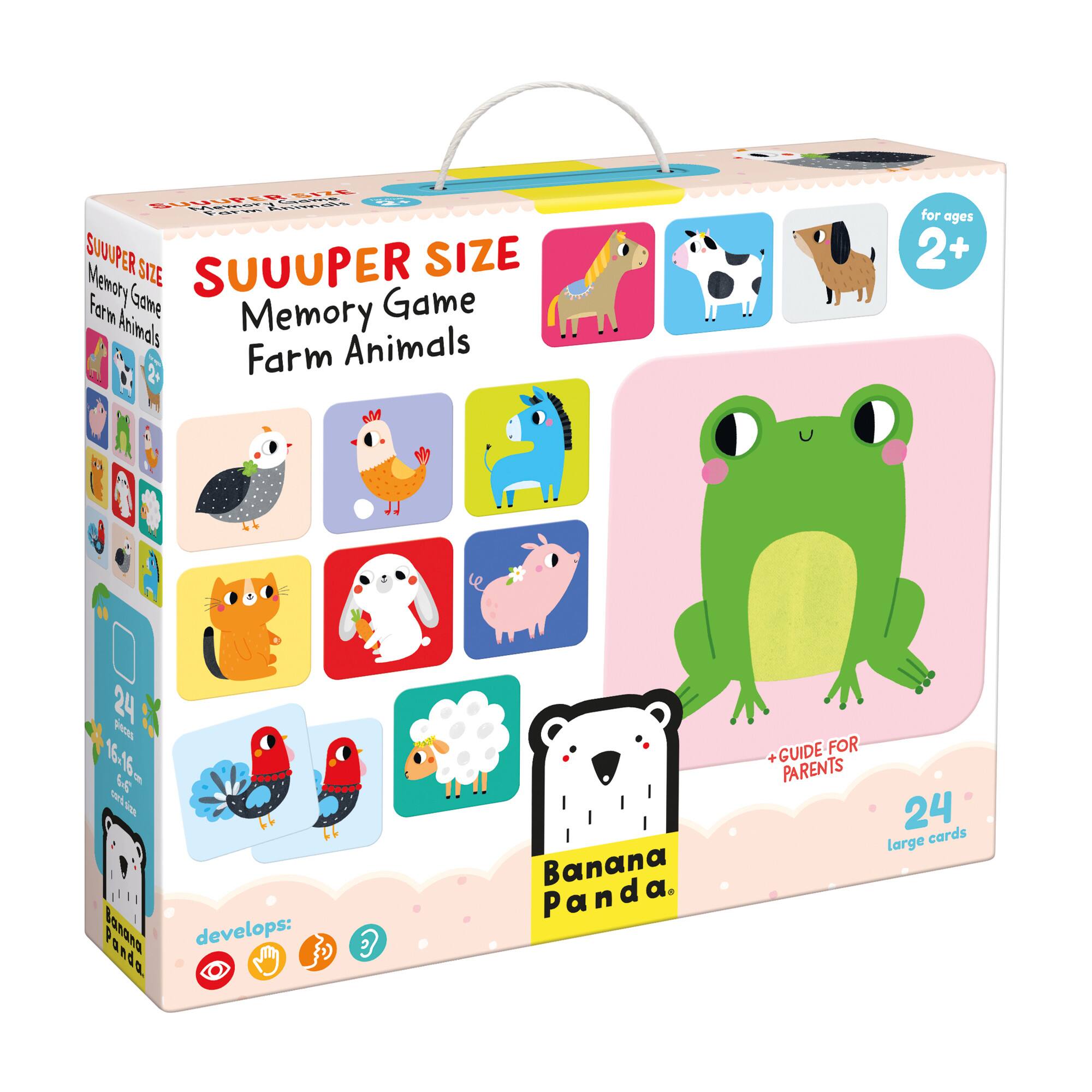 Banana panda suuuper size farm animals memory game